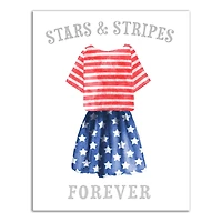 Stars & Stripes Outfit Canvas Wall Art