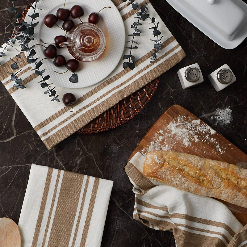 DII® Stone Chef Stripe Dish Towels, 3ct.