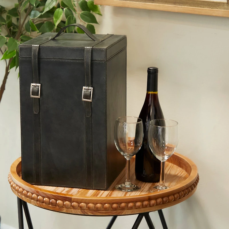 Blue Modern Wine Holder, 9" x 10" x 16"