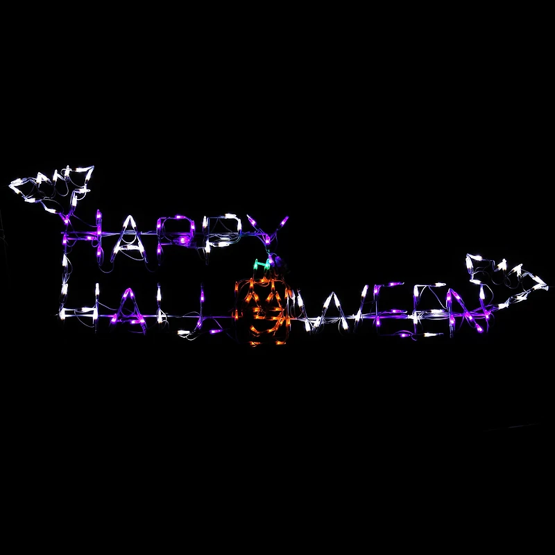 57" Lighted Happy Halloween Sign