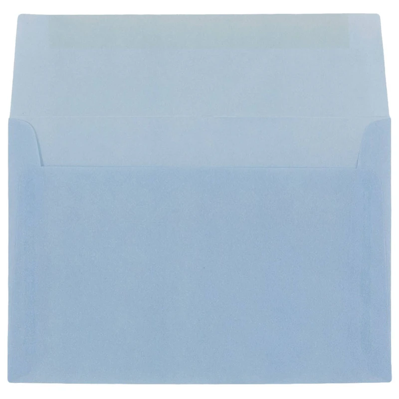 JAM Paper A8 Surf Blue Translucent Vellum Invitation Envelopes
