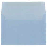 JAM Paper A8 Surf Blue Translucent Vellum Invitation Envelopes