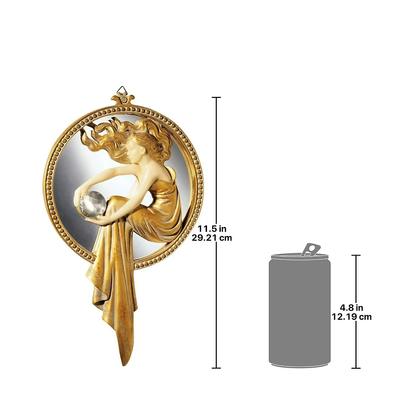 Design Toscano 11.5" Lady of the Lake Art Deco Wall Mirror