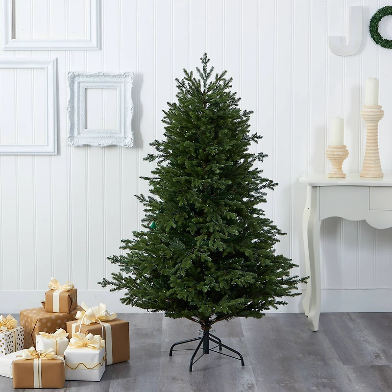 5ft. Pre-Lit Wyoming Spruce Artificial Christmas Tree with Clear LED Lights 