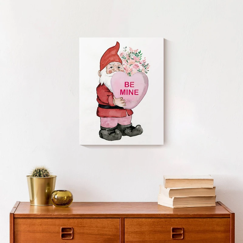 Be Mine Gnome Canvas Wall Art