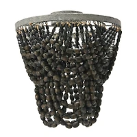 Hello Honey® 2-Tier Draped Wood Bead Semi-Flush Mount Ceiling Light