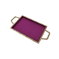Pink & Gold Metal Tray by Ashland®