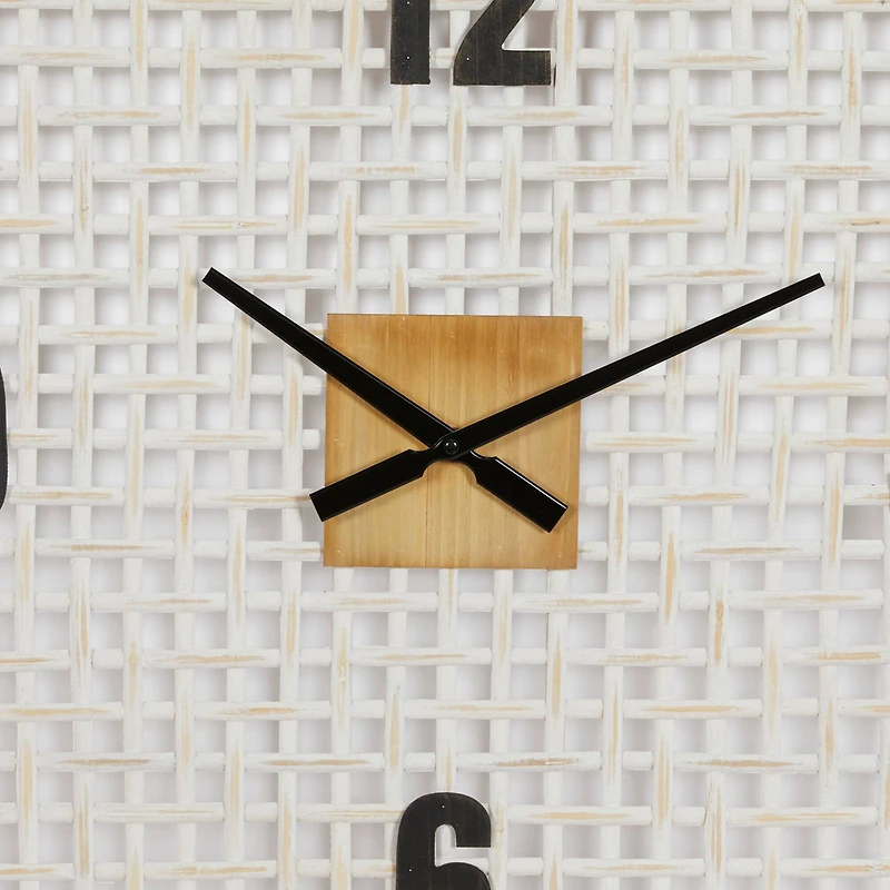 White Farmhouse Wood Wall Clock, 24" x 24"