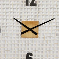 White Farmhouse Wood Wall Clock, 24" x 24"