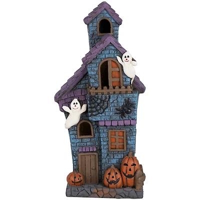23" LED Haunted House with Ghosts Halloween Decoration