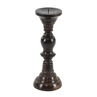 Black Mango Wood Farmhouse Candle Holder Set, 3ct.