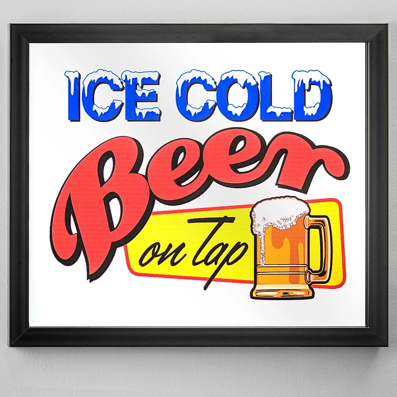 Ice Cold Beer On Tap Printed Accent Mirror