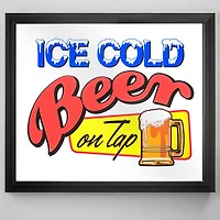 Ice Cold Beer On Tap Printed Accent Mirror