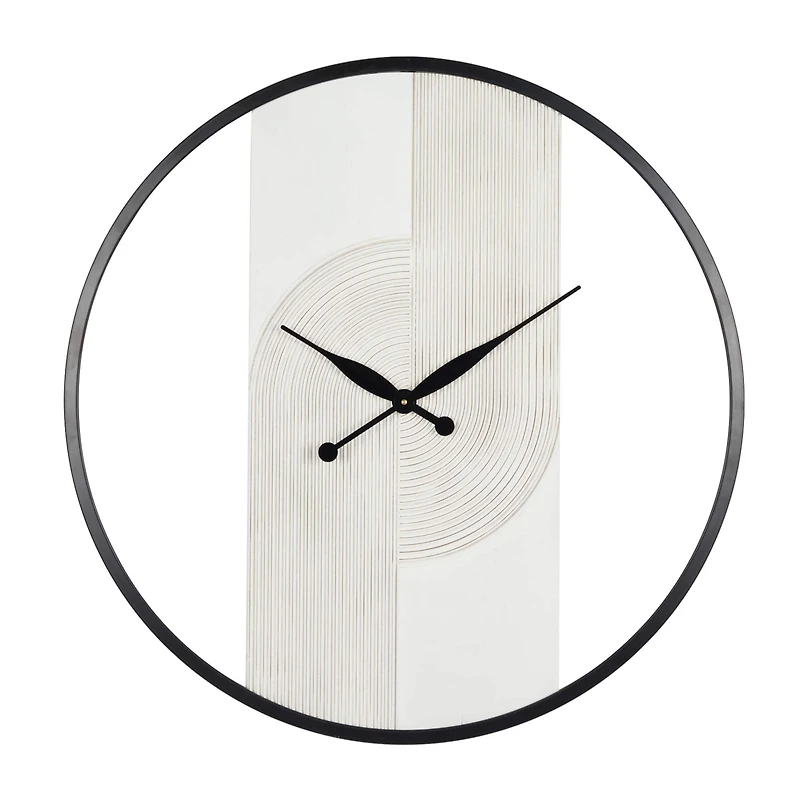 30" The Novogratz Art Deco Inspired Line Art Wall Clock