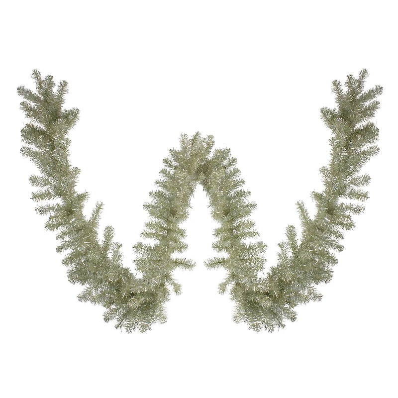 9ft. Champaign Gold & Silver Finish Christmas Tinsel Garland