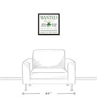 Leprechauns Wanted 17.73" x 17.73" Black Framed Canvas