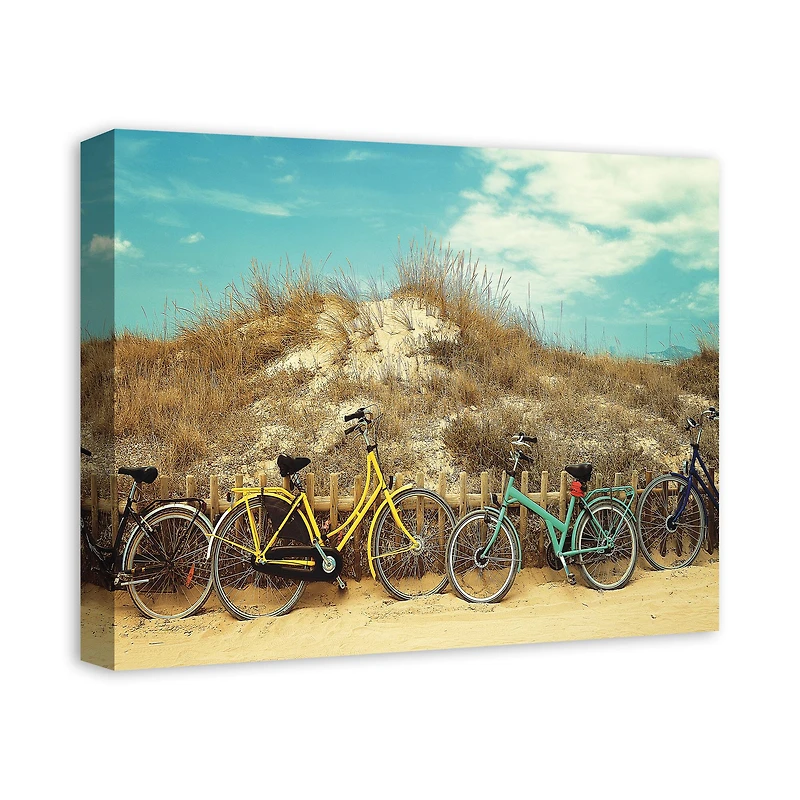 Beach Bikes 20" x 16" Canvas Wall Art