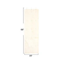 Household Essentials 68" Natural Cotton Over the Door Cap & Hat Organizer
