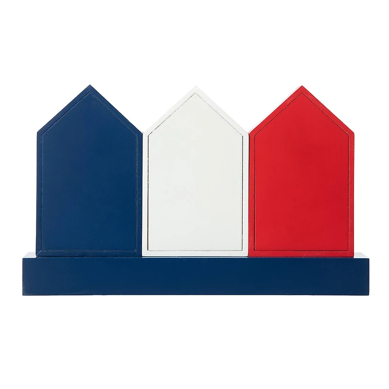 Glitzhome® 13" Liberty, Freedom, America House-Shaped Tabletop Décor