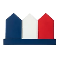 Glitzhome® 13" Liberty, Freedom, America House-Shaped Tabletop Décor