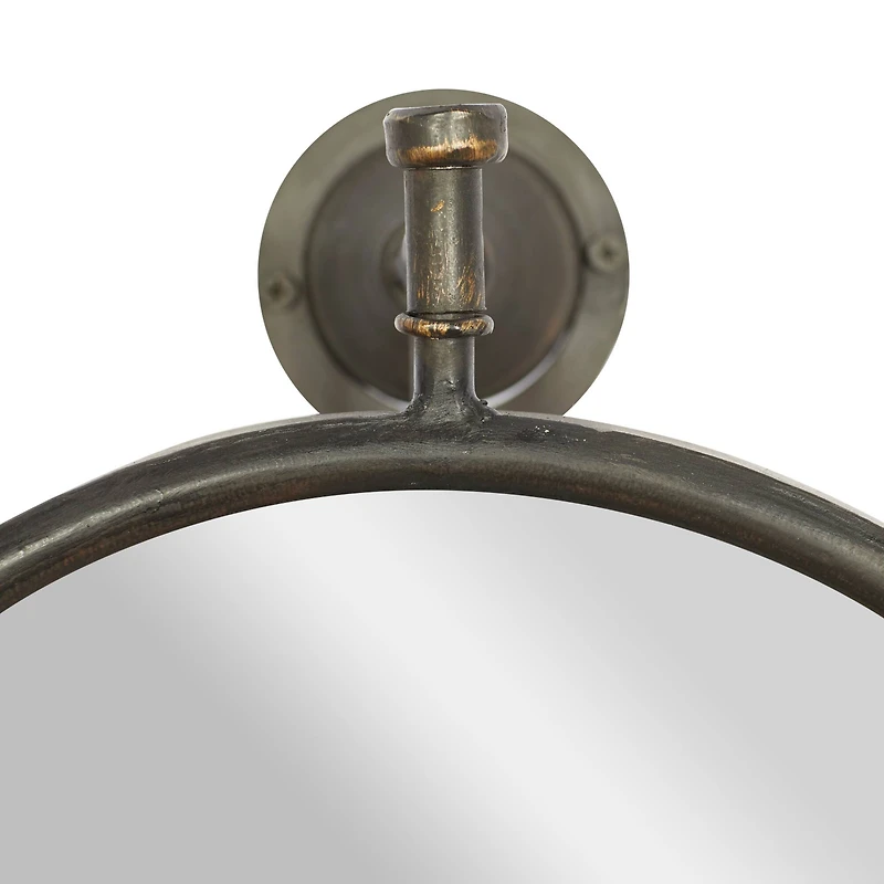 29" Oval Wood Wall Mirror