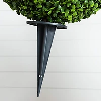 14" UV-Resistant Boxwood Ball Topiaries with Integrated Ground Stakes, 2ct.