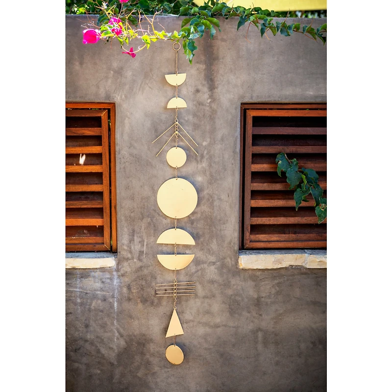 The Novogratz 48" Gold Metal Eclectic Wind Chime, 2ct.