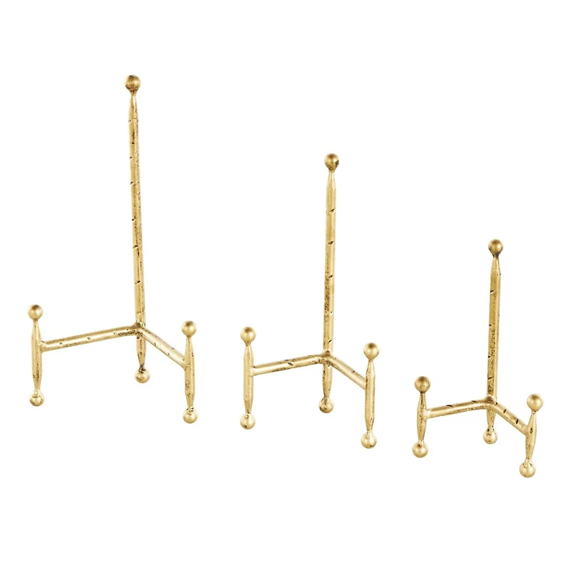 Gold Metal Slim Display Easel with Ball Accent Set