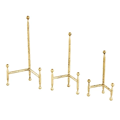 Gold Metal Slim Display Easel with Ball Accent Set