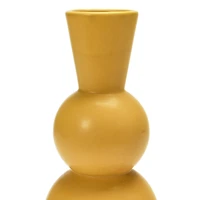 Hello Honey® 9" Yellow Spheres Stoneware Vase