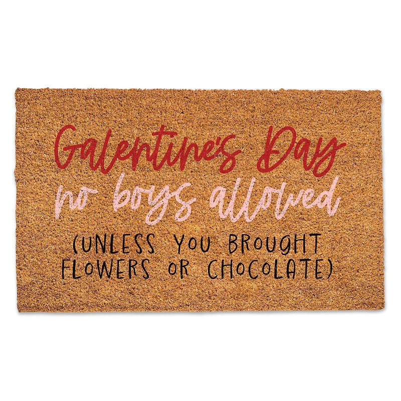 Galentine's Day No Boys Allowed Doormat