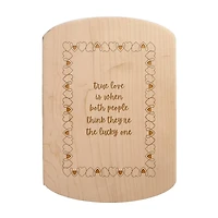 11" x 8" True Love Lucky Ones Maple Oval Cutting Board