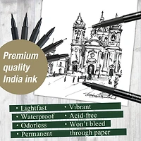 Faber-Castell® PITT® 8 Piece Black Artist Pen Set