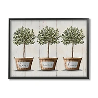 Stupell Industries Young Fruit Trees Charming Baskets Home Sweet Home in Frame Wall Art