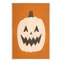 Stupell Industries Happy Jack-o-Lantern Halloween Pumpkin Wall Plaque Art