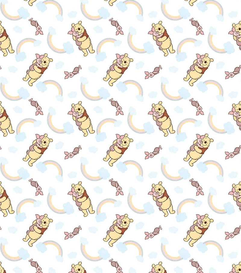 Disney® Pooh & Piglet Rainbow Cotton Fabric