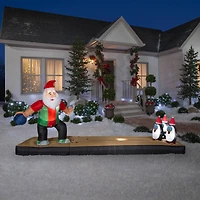 5ft. Airblown® Inflatable Christmas Santa Bowling Scene