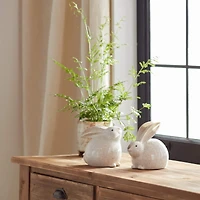 Terracotta Bunny Figurine Set, 4ct.