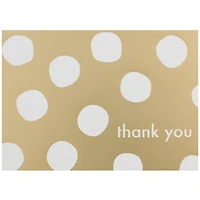 JAM Paper 3.5" x 4.875" Gold Polka Dot Thank You Cards & Envelopes, 10ct.