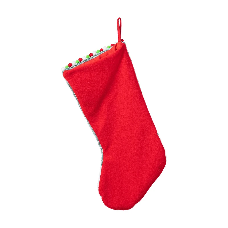 Glitzhome® 21"L Hooked Christmas Dinosaur Stocking