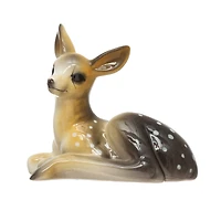 Hello Honey® 6" Brown & White Stoneware Fawn Taper Holder
