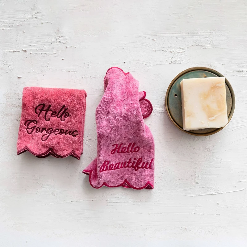 Hello Honey® Embroidered Sayings Cotton Bath Towel Set