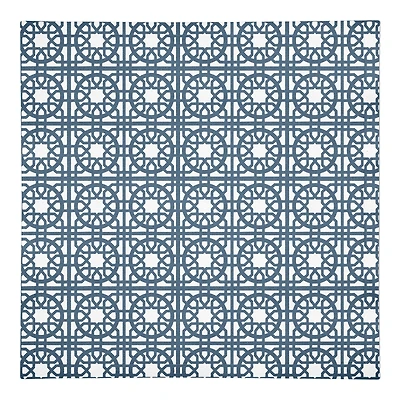 Blue Geo Tile 10" x 10" Cotton Twill Napkin
