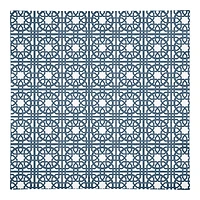 Blue Geo Tile 10" x 10" Cotton Twill Napkin
