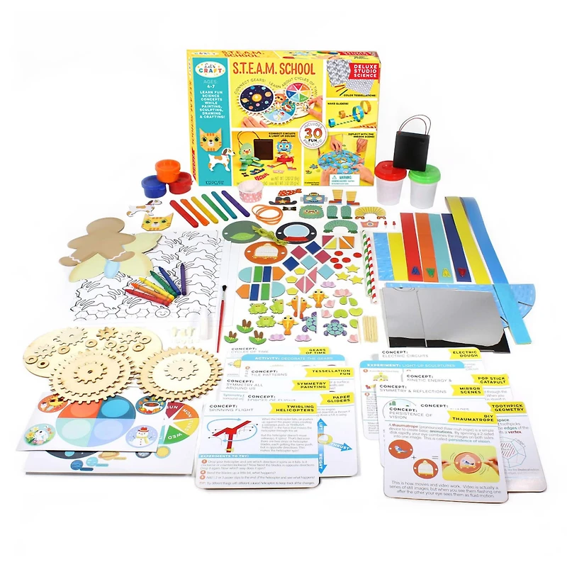 Bright Stripes Let's Craft S.T.E.A.M. School Deluxe Studio Science Activity Kit