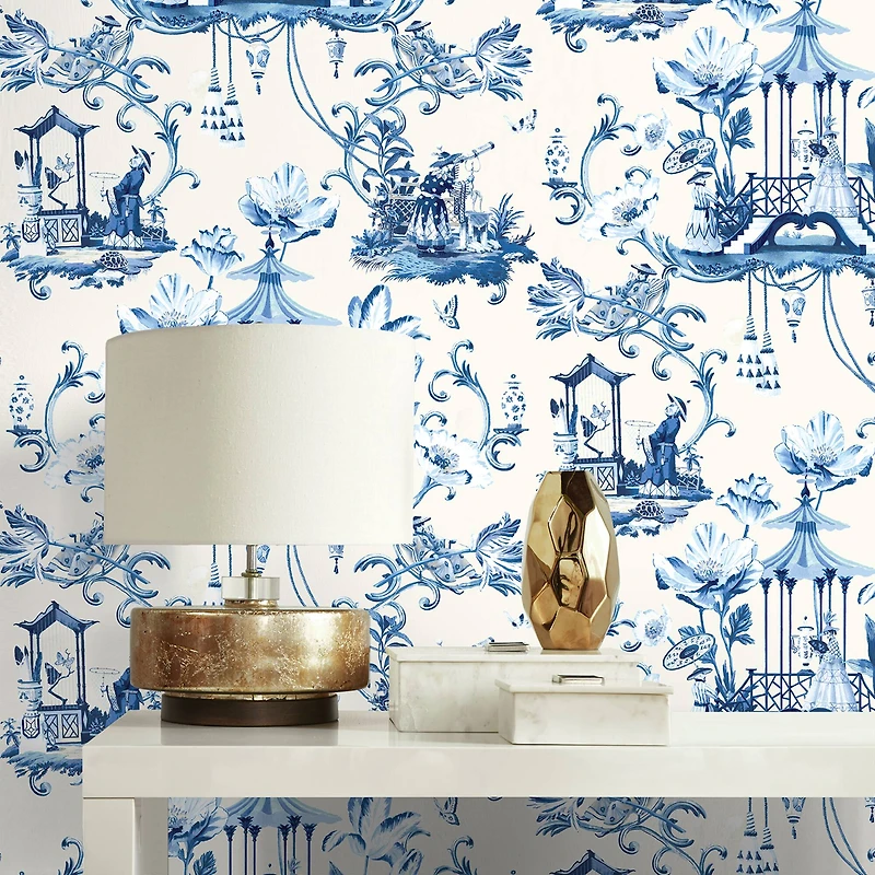 Harrison Howard East of the Moon Delft Peel & Stick Wallpaper