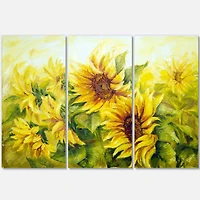 Designart - Bright Yellow Sunny Sunflowers