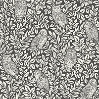 Wallpops Charcoal Sleepy Owls Peel & Stick Wallpaper