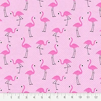 Fabric Editions Pink Flamingo Cotton Fabric