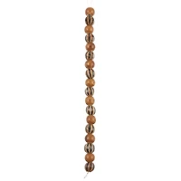 Brown Stripes & Solids Ceramic Round Beads, 10mm by Bead Landing™